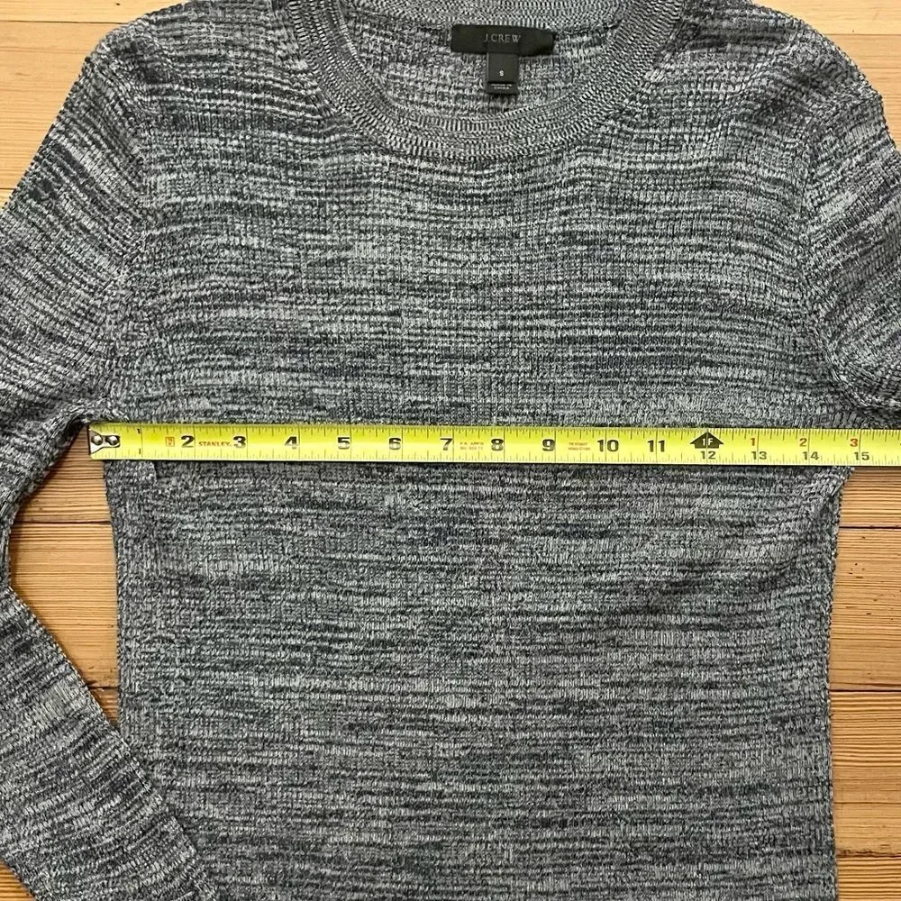 J. Crew ribbed pullover sweater with snap sleeves. Size S.
